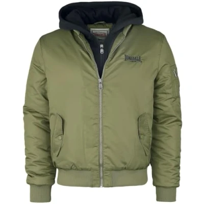 Afbeelding van Lonsdale Normale Passform Ballindean Bomberjacks, Heren, Maat: Medium, Olive black