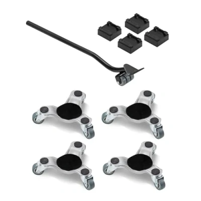 Image de VEVOR Chariot Déménagement Déplace Meubles 3 Roues Pivotantes 4PCS Charge 200 kg