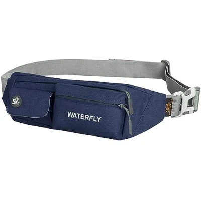 Afbeelding van Waterfly Sac Banane Homme Femme, Sacoche Convient pour la Randonnée, l&#039;escalade, Course, Les Voyages, Bleu Foncé, S