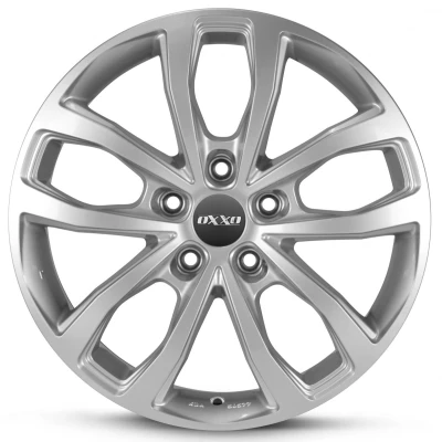 Afbeelding van OXXO 5 gat 17duim 112mm lichtmetalen Velg HYPERION briljant zilver geschilderd OX11 701751 DBT 07