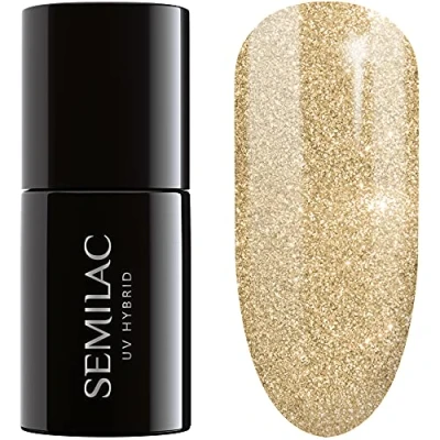 Afbeelding van Semilac Gold Disco Nagellak, semi permanent, UV, 037, 7 ml