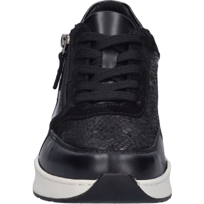 Afbeelding van Josef Seibel Lissi Sneakers laag, Dames, Maat: 36, Schwarz Leer en textiel