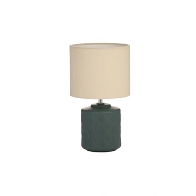 Afbeelding van Pauleen 48326 Tafellamp Glowing Midnight E14 max. 20W Crème, donkergroen stof, keramiek