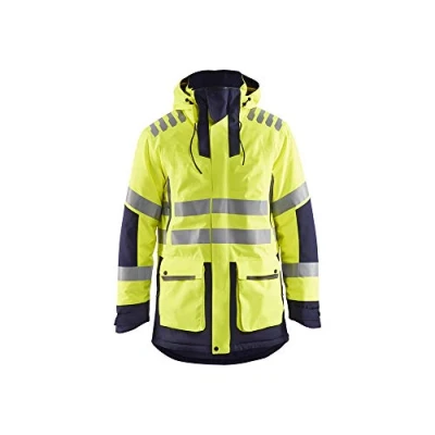 Afbeelding van Blaklader 446919213389XXL winterparka met hoge schroef, geel/marineblauw, maat XXL