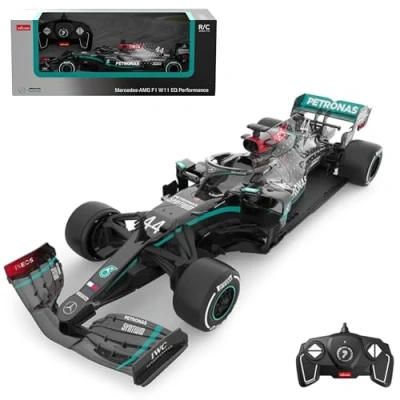 Afbeelding van Mercedes F1 AMG W11 EQ op afstand bestuurbare auto (schaal 1:18) 2,4 GHz, officieel gelicentieerd speelgoedmodel, bestuurders Lewis Hamilton + George Russell Drive To Surive