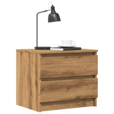 Image de vidaXL Table de chevet chêne artisanal 50x40x43.5 cm bois d’ingénierie856520