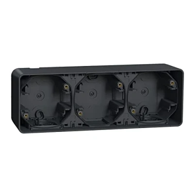 Afbeelding van Schneider Electric Mureva Styl Box 3 posities horizontaal opbouw IP55 IK08 grijs MUR37713