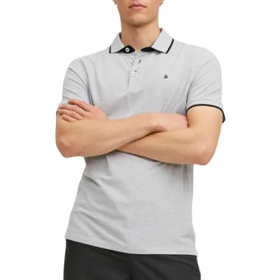 Image de Jack &amp; Jones Homme Polo Jjepaulos Ss Noos, gris clair, L