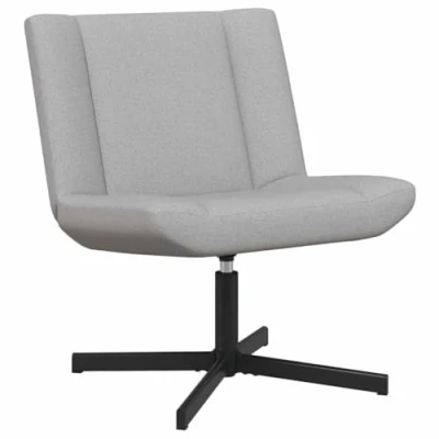 Afbeelding van vidaXL Accentstoel Cloudgrijs Stofbekleding en metalen basis Standaardmaat