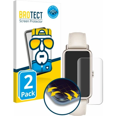 Afbeelding van BROTECT Screenprotector voor Huawei Watch Fit mini Folie Beschermfolie transparant volledig dekking (2 Stuks)
