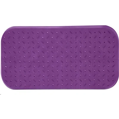 Afbeelding van MSV Douche/bad anti slip mat badkamer rubber paars 36 x 76 cm met zuignappen