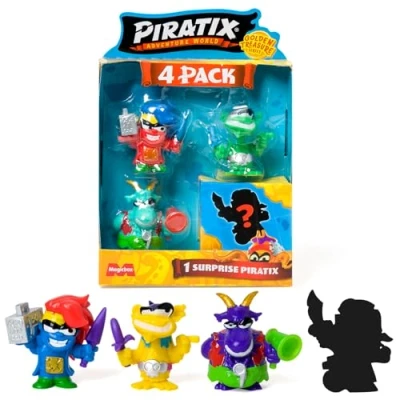Afbeelding van Piratix Golden Treasure Series 4 delige accessoireset bestaande uit (1 verrassing) en accessoires, set van 2