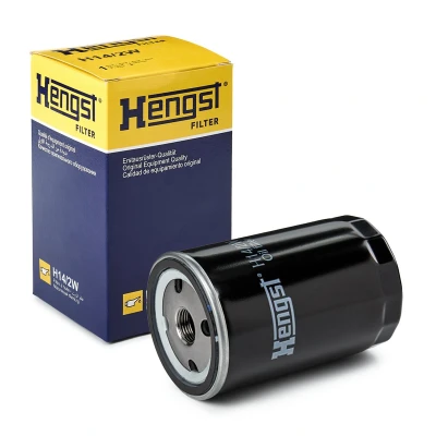 Afbeelding van HENGST FILTER H14/2W Oliefilter 3/4 16 UNF Opschroeffilter VOLKSWAGEN: GOLF 2, 3, Transporter 4, AUDI: 80 B4 Saloon, B3, Coupe B3