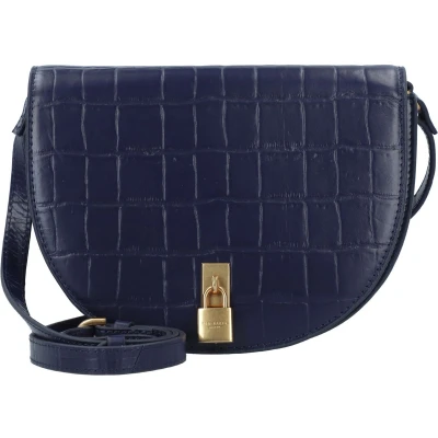 Afbeelding van Ted Baker Sohho Padlock Detail Saddle BAG Schoudertas, Dames, Maat: One Size, Blue