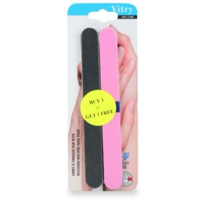 Afbeelding van Vitry Nail Care Wood Backed Files Vijl