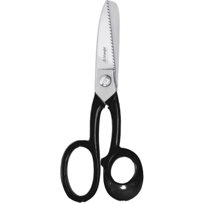 Afbeelding van Triangle Multifunctionele RVS Schaar Grof Vertand Voor Leer, Rubber en Vis 22cm
