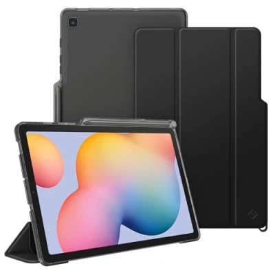 Afbeelding van Fintie Hoes voor Samsung Galaxy Tab S6 Lite, Silm Beschermhoes met transparante achterkant afdekking cover automatische slaap /waakfunctie Lite 10,4&quot; SM P610/ P615, Zwart