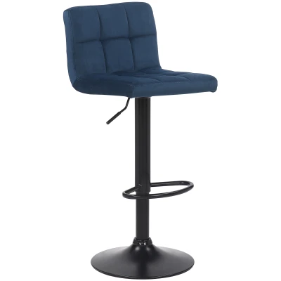 Afbeelding van Barkruk Simo Velvet, Blauw