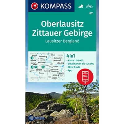 Afbeelding van KOMPASS Wanderkarte 811 Oberlausitz, Zittauer Gebirge, Lausitzer Bergland