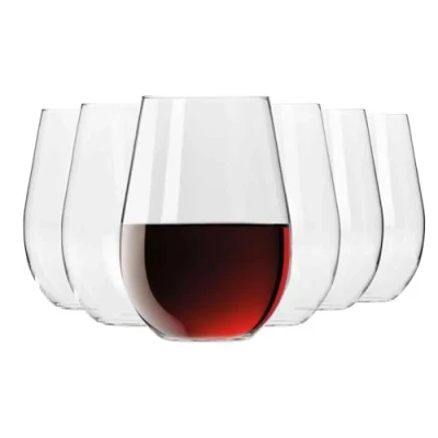 Afbeelding van Krosno Groot waterglas, sap, rode wijn, zonder steel, 6 stuks 580 ml Harmony Collection Perfect voor thuis, restaurants en feestjes vaatwasmachinebestendig