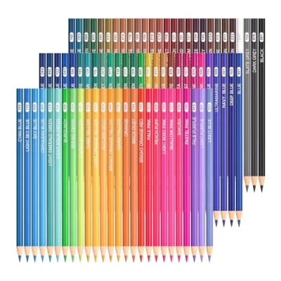 Afbeelding van Shuttle Art 80 kleurpotloden om in te kleuren, voor volwassenen met zachte kern, kleurpotlodenkoffer kleurboek, tekenen kinderen, kunstenaars
