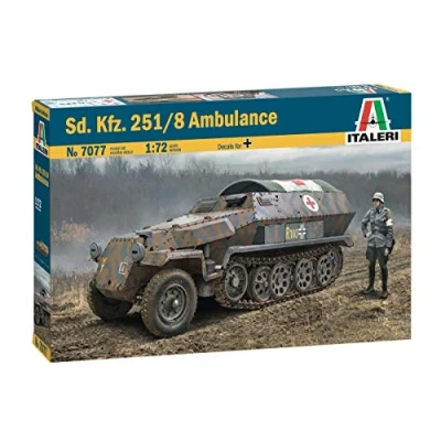 Afbeelding van 1:72 Italeri 7077 Sd.Kfz. 251/8 Ambulance Plastic Modelbouwpakket
