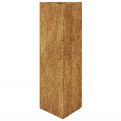 Afbeelding van vidaXL Plantenbak driehoek 30x26x75 cm cortenstaal