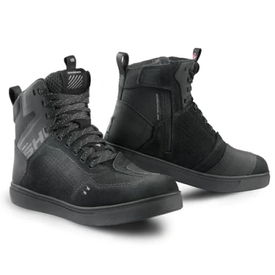 Afbeelding van SHIMA REBEL 2.0 Motorschoenen voor dames, leer, geventileerd, goedgekeurd, sneakers, enkelbescherming, ritssluiting aan de zijkant, antislipzool, zomer, traillaarzen (dames, geventileerd