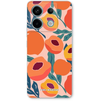 Afbeelding van Case Company® hoesje geschikt voor Xiaomi Poco X6 Perzik Soft Cover Telefoonhoesje Bescherming aan alle Kanten en Schermrand