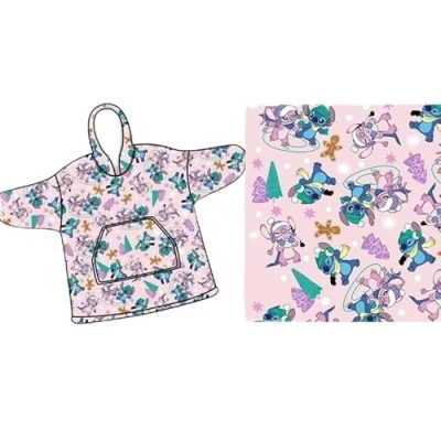 Afbeelding van Disney Lilo &amp; Stitch Hoodie Fleece deken volwassen One Size