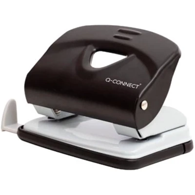 Afbeelding van Q CONNECT Light Duty perforator, metaal, 20 blad, zwart