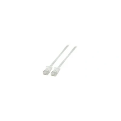Image de EFB Elektronik Cordon de raccordement RJ 45 (M) pour 25 cm UTP CAT 6a moulé, plat blanc