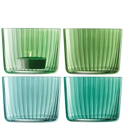 Afbeelding van L.S.A. Gems Theelicht Houder 6 cm Set van 4 Stuks Assorti