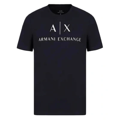 Afbeelding van Armani Exchange heren T shirt met logo in de kleur Donkerblauw, maat: M