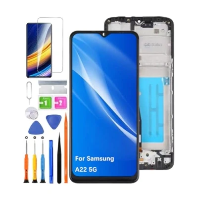 Afbeelding van HLYGZX Vervangend lcd touchscreen voor Samsung Galaxy A22 5G A226B A226BR A226L zwart met frame