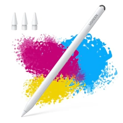 Afbeelding van UGREEN Magnetische stylus, draadloos opladen, 12 uur, looptijd, palmafwijzing, detectie, kanteldetectie, hoge precisie, potlood, compatibel met iPad 11 inch 4/3/2/1, 12,9 6/5/4/3, Air 4/5,