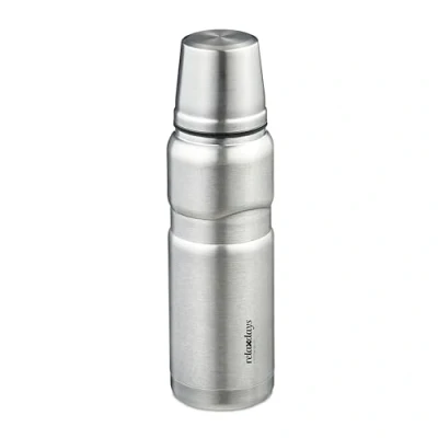 Afbeelding van Relaxdays thermosfles met drinkbeker 500 ml isolerende drinkfles warm en koud rvs