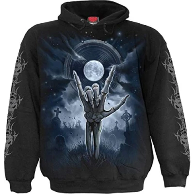 Afbeelding van Spiral Zwarte hoodie heren (1 stuk), zwart.