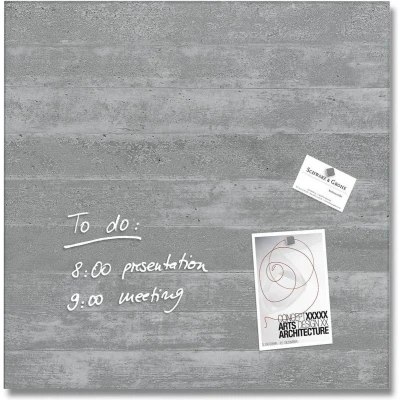 Afbeelding van Sigel Si Gl168 Glasmagneetbord Artverum 480X480X15Mm Betondesign