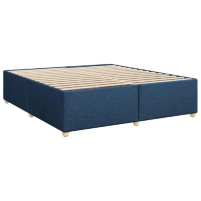 Afbeelding van vidaXL Bedframe zonder matras stof blauw 200x200 cm
