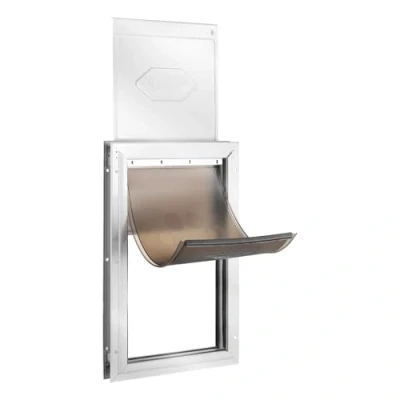 Afbeelding van VEVOR Huisdierdeur, aluminium frame 210 x 303 mm met sportvergrendelingssysteem, weerbestendige deur voor huisdieren, katten, honden, wit, maat