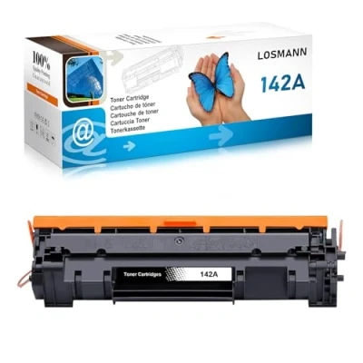 Afbeelding van LOSMANN Toner 142A met chip, compatibel HP W1420A voor Laserjet MFP M140w M110w M110 M140 M139w M139 142X W1420X (1 zwart)