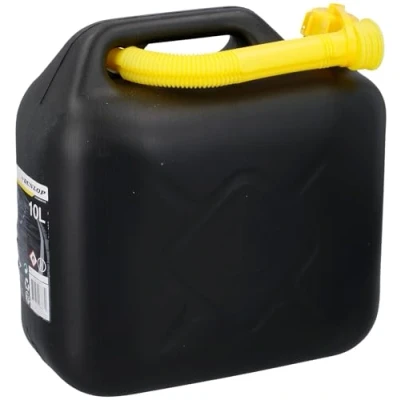 Afbeelding van Dunlop Jerrycan 10 Liter Met Vulslang Kunststof Zwart