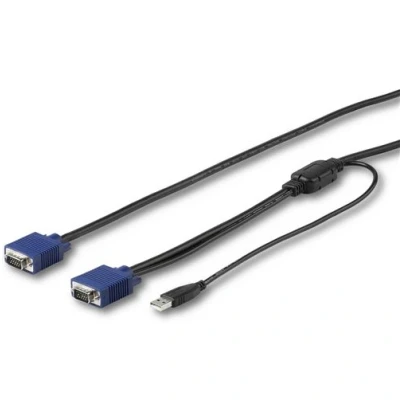 Image de StarTech.com 6 ft. (1.8 m) USB KVM Cable for Rackmount Consoles VGA and Console (RKCONSUV6) Câble vidéo / mini (M) pour HD 15 (VGA) 1.8 m P/N: RKCONS1701 RKCONS1708K RKCONS1716K RKCONS17HD R