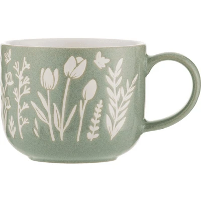 Afbeelding van Price &amp; Kensington in the meadow mok tulip groen