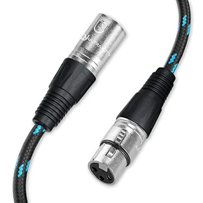 Afbeelding van XLR Kabel 5 meter HiFi Audiokabel Stekker naar Bocht Robuuste Metalen Stekkers met Vergrendelmechanisme en Knikbescherming Voor Microfoons Mengpanelen Microfoonkabel Jack