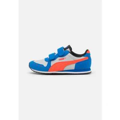 Afbeelding van Puma Cabana Racer 20 Unisex Sneakers laag voor kinderen, Maat: 31, White/cherry tomato Imitatieleer/ textiel