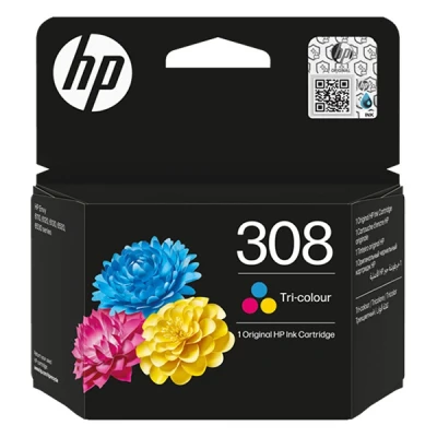 Image de HP 308 Cartouche d’encre authentique Trois couleurs