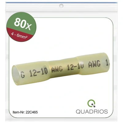 Afbeelding van Quadrios 22C465 Stootverbinder Met krimpkous 4 mm² 6 Volledig geïsoleerd Geel 1 set(s)