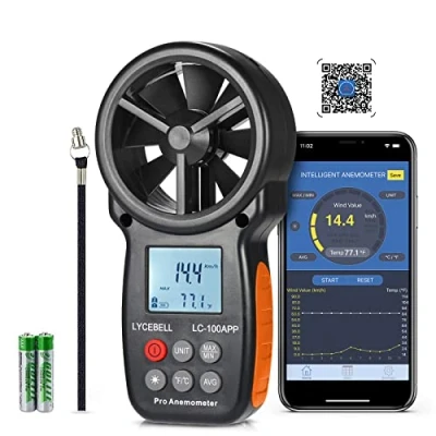 Afbeelding van LYCEBELL UK LC 100 APP digitale anemometer,